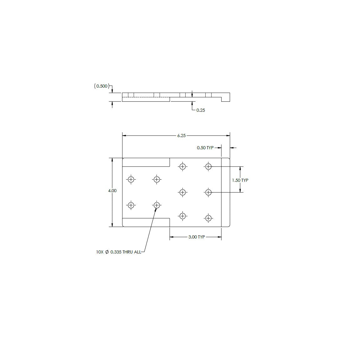 Joining Plate; Tee (90 Degree); Heavy Duty; Wide
