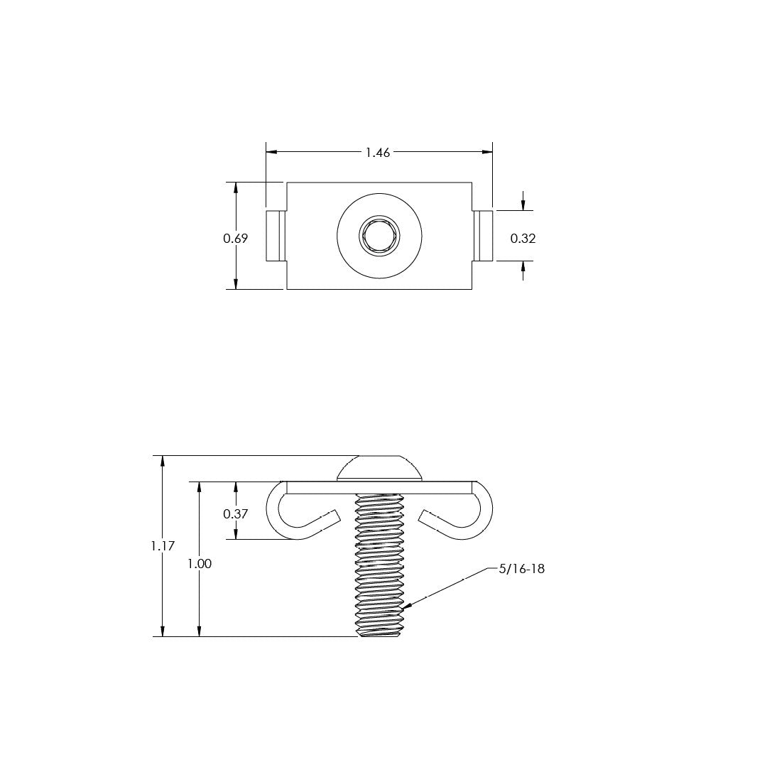 End Fastener; 15 Series; Stainless Steel