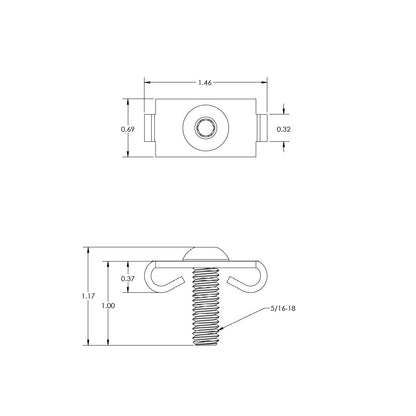 End Fastener; 15 Series; Stainless Steel