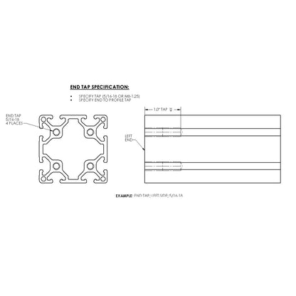 T-Slot Aluminum Extrusion; 15 Series; 8 Slots; 3.0" X 3.0"