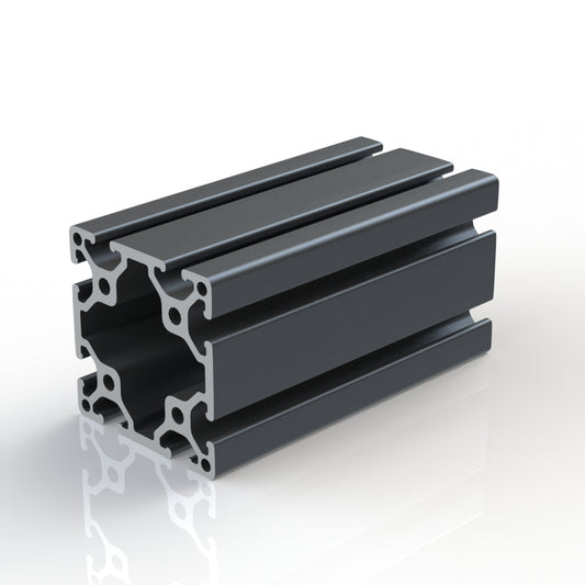 T-Slot Aluminum Extrusion; 15 Series; 8 Slots; 3.0" X 3.0"; Black