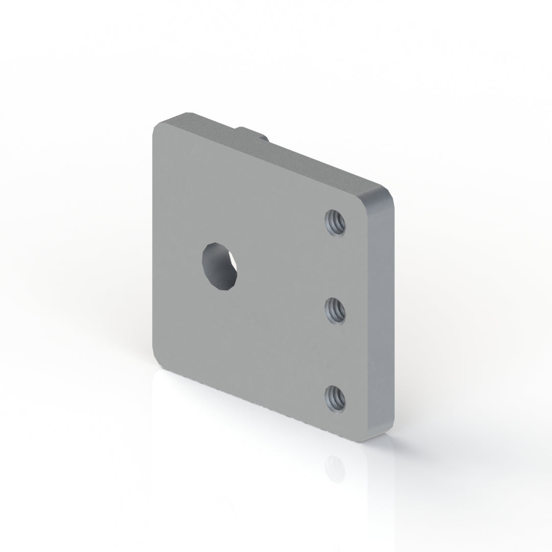 1U aluminum rack mounting plate with 12-24 UNC tapped holes, for DIY 19-inch T-slot extrusion racks