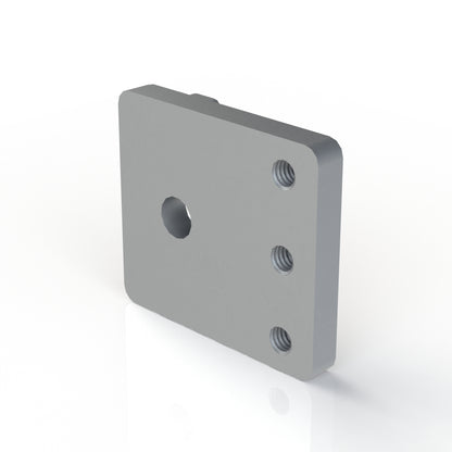 1U aluminum rack mounting plate with M6 x 1.0 tapped holes, for DIY 19-inch T-slot extrusion racks