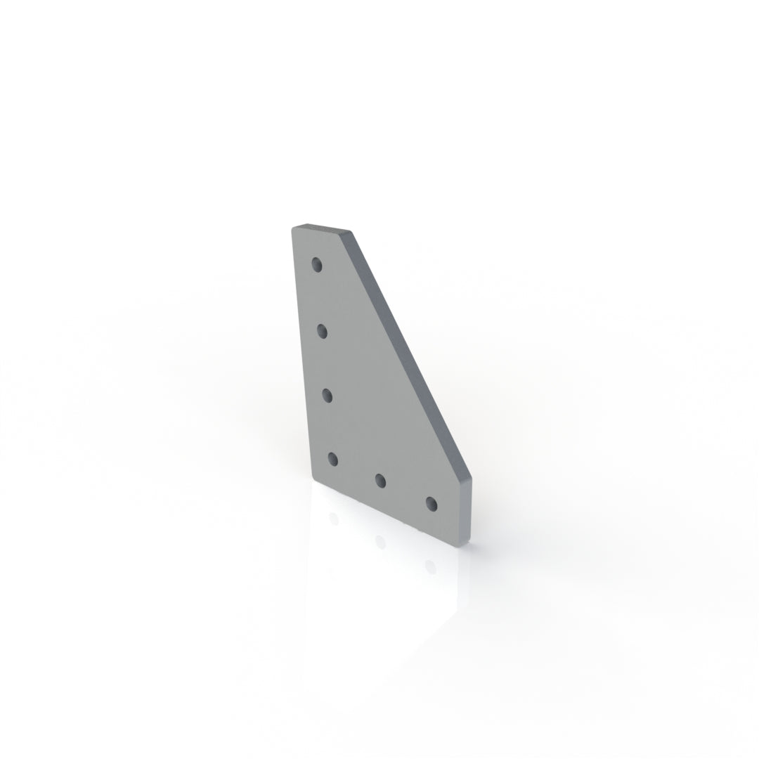 A bracket to join extrusion pieces together at 95 degrees - a slight offset from perpendicular.