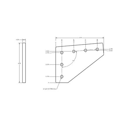 Structural Plate; Angle; 95 Degree