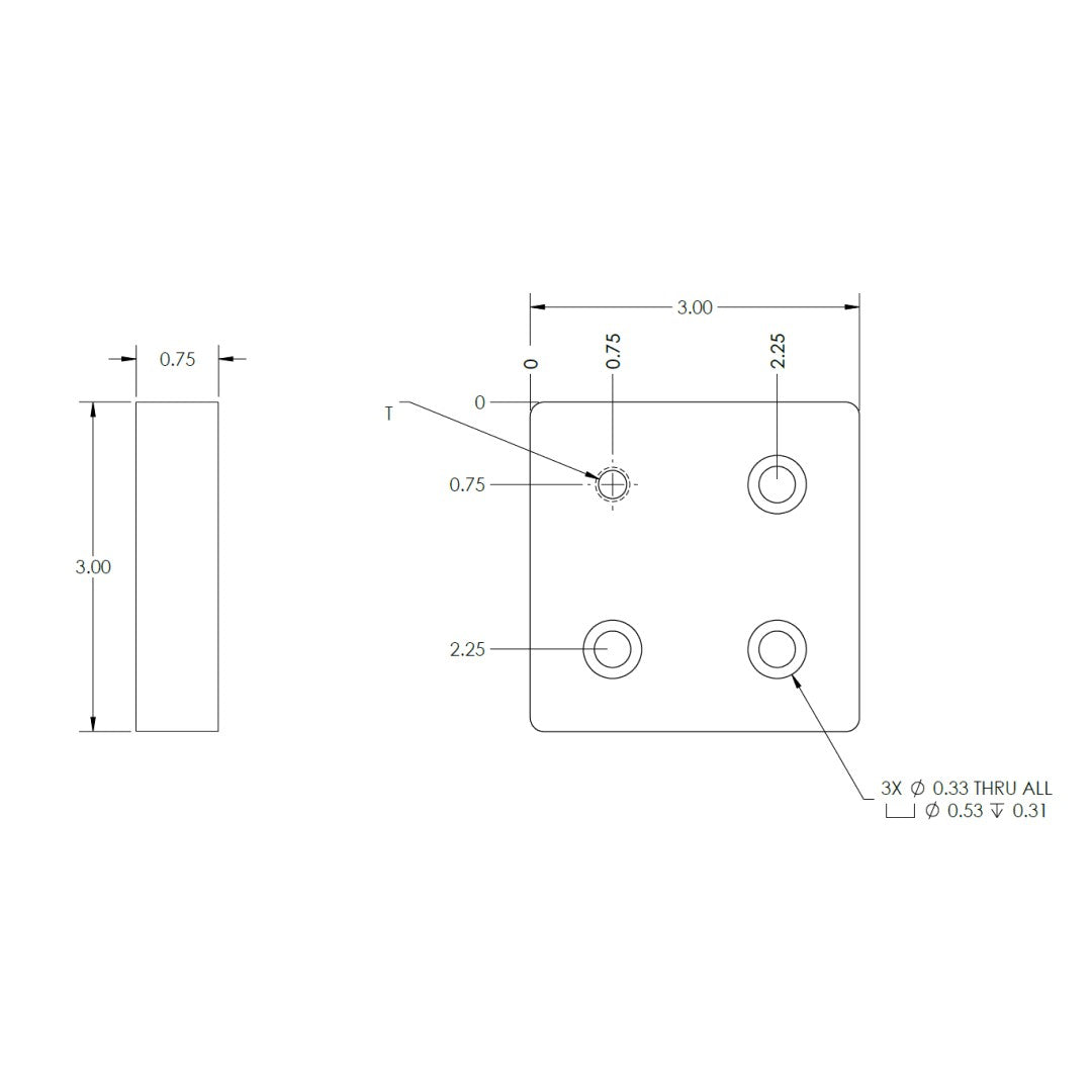 Base; Levelling Foot Mount; Corner